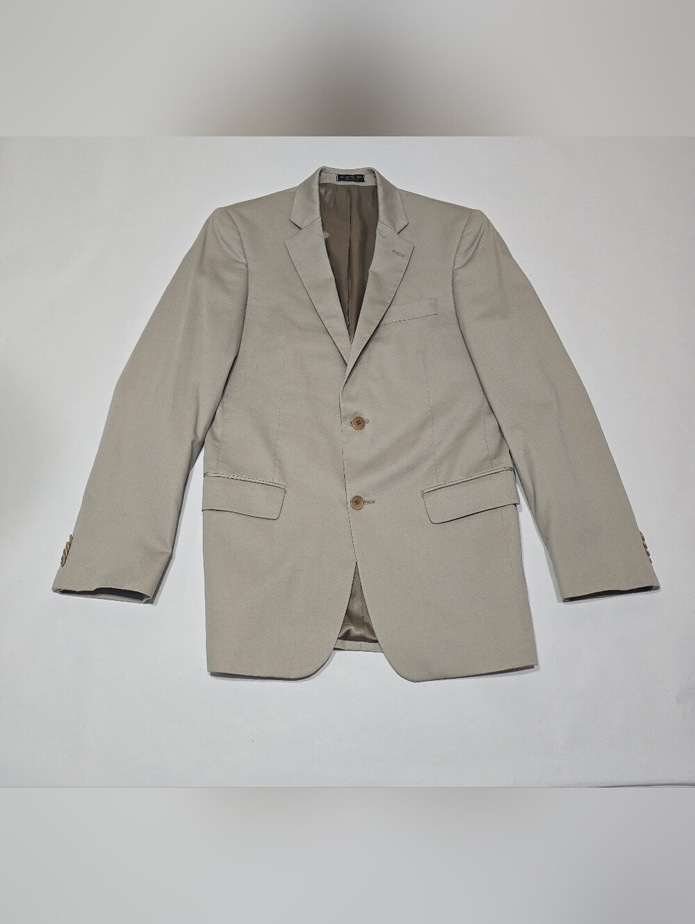 John Varvatos USA Blazer Men's 36R Tan Khaki 2-Button Sport Coat Made In Canada